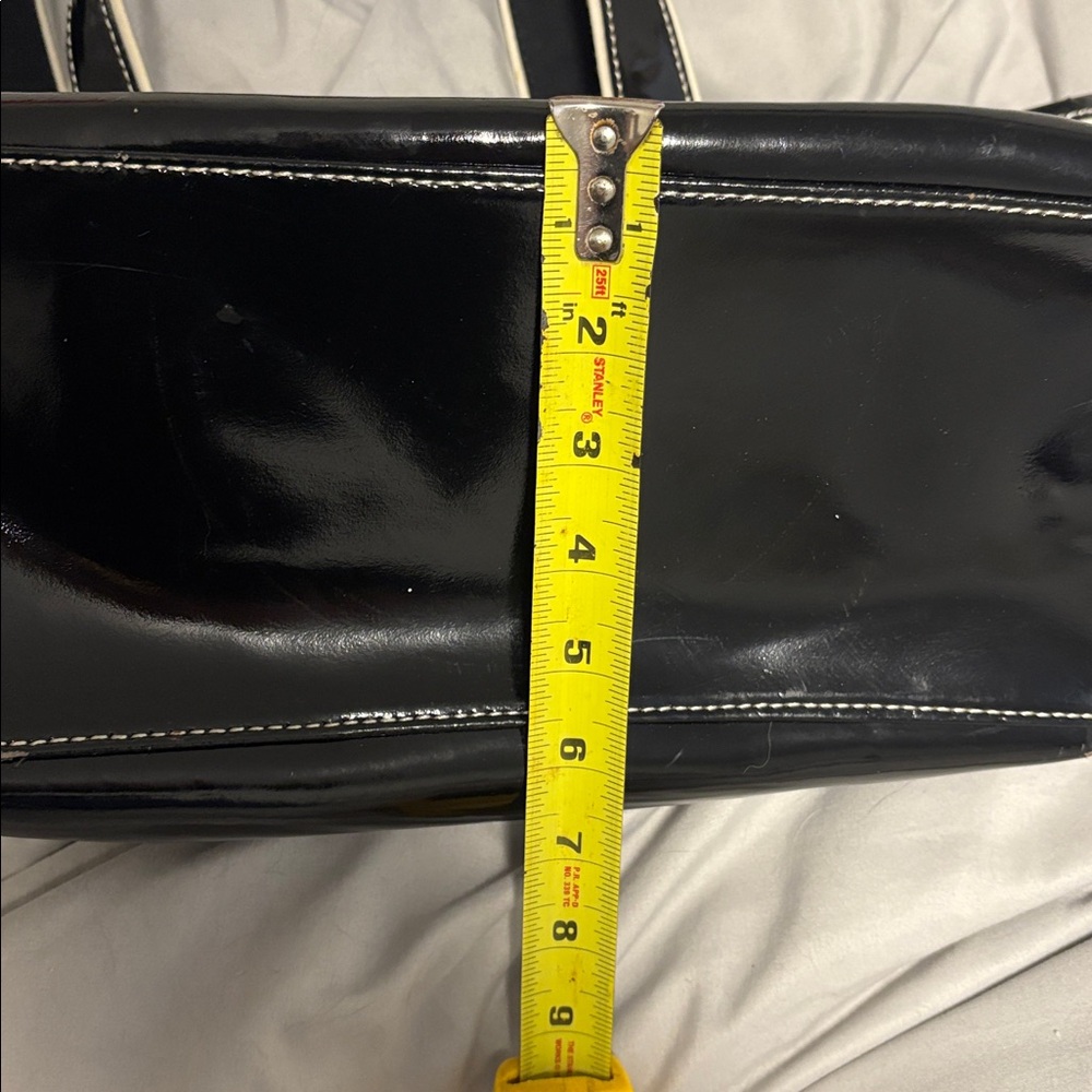 Lands' End Black and Cream Tote Bag - Picture 10 of 11